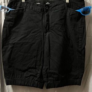 St. John's Bay Black Flat Front Men Shorts